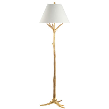 Arbor 63.5" Faux Bois Resin LED Floor Lamp - JONATHAN Y